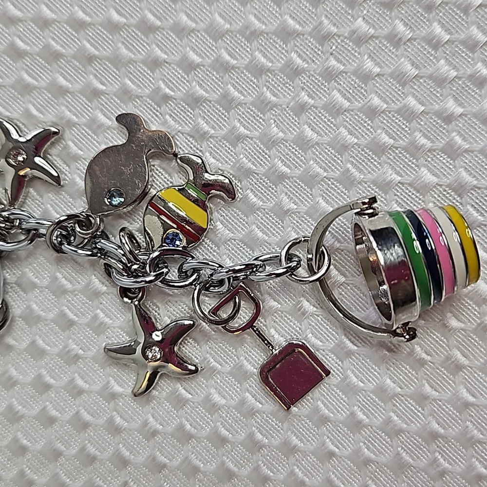 COACH VINTAGE PAVE FISH /STARFISH /BUCKET KEYCHAIN #92097 - Picture 3 of 7